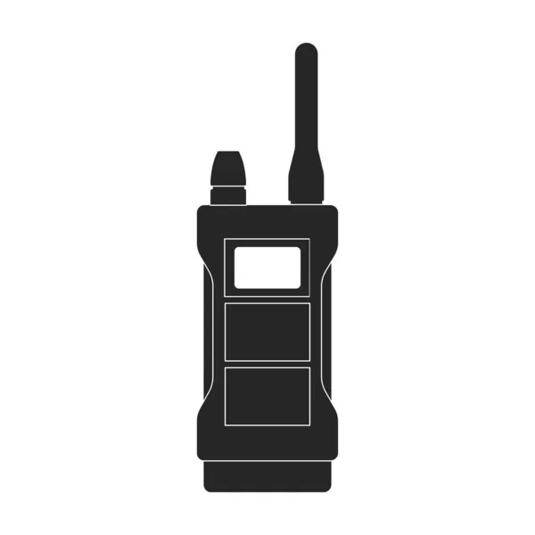 Walkie talkie vetor icon.Black vetor ícone isolado no fundo branco walkie talkie. — Vetor de Stock