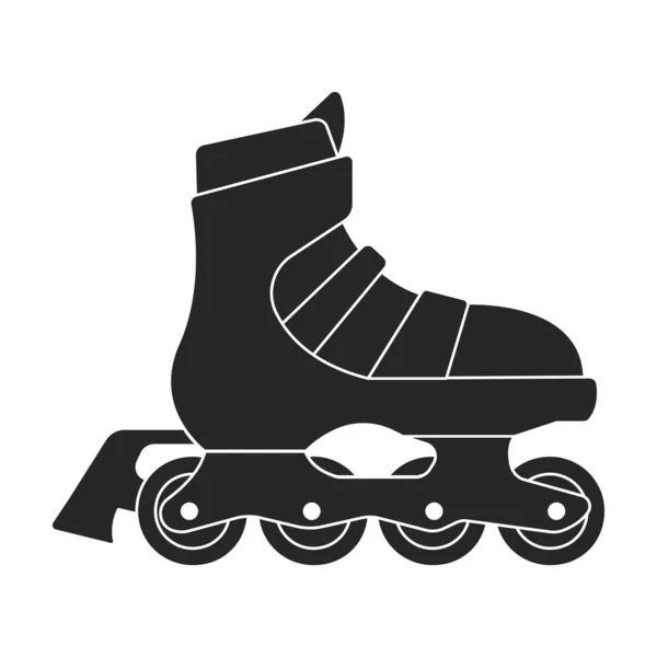 Rollschuh Vektor icon.Black Vektor Symbol isoliert auf weißem Hintergrund Rollschuh. — Stockvektor