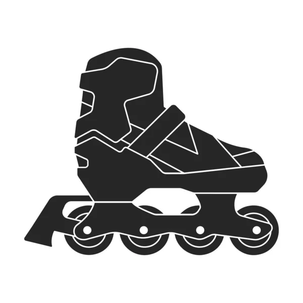 Rollschuh Vektor icon.Black Vektor Symbol isoliert auf weißem Hintergrund Rollschuh. — Stockvektor