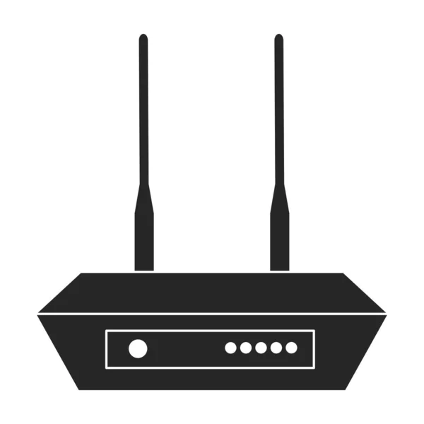 Icono de vector Router icon.Black aislado en el router de fondo blanco. — Archivo Imágenes Vectoriales