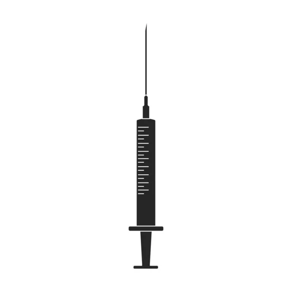 Syringe vector icon.Black vector icon isolated on white background syringe. — Stock Vector