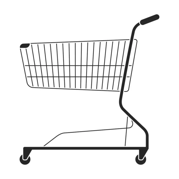 Trolley vector icon.Black vector icon isolated on white background trolley. — Stock Vector