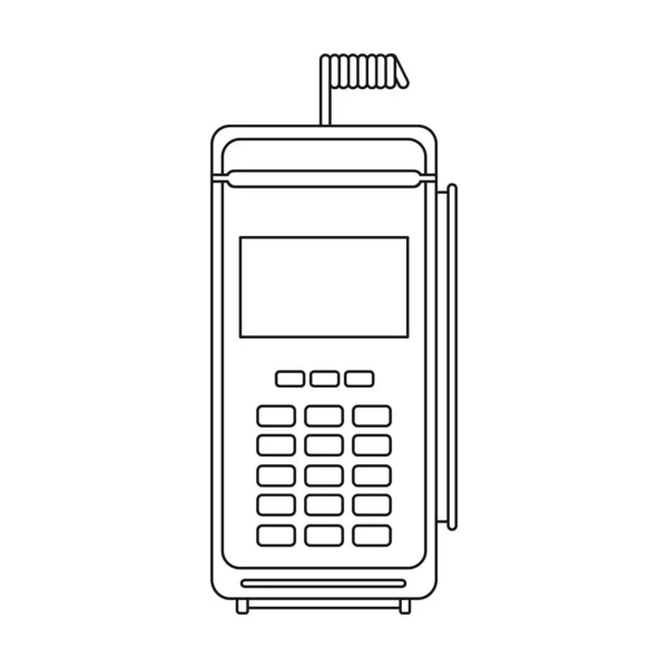 Terminal vector icon.Outline vector pictogram geïsoleerd op witte achtergrond terminal. — Stockvector