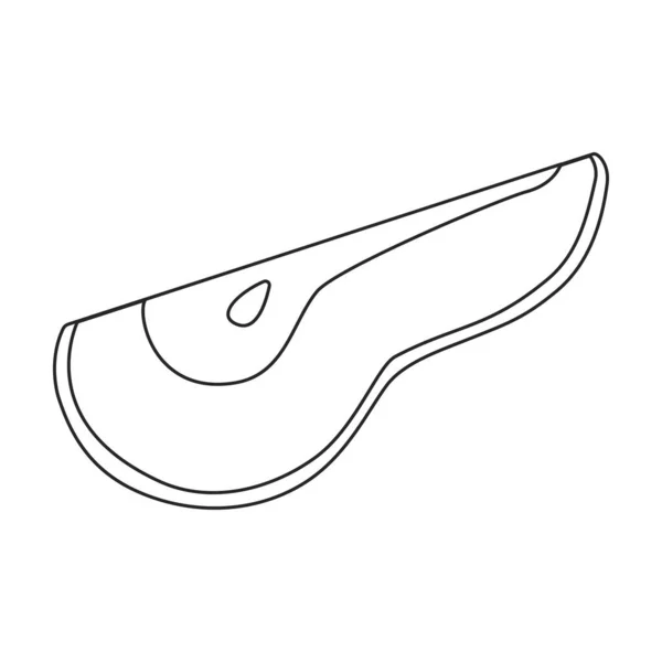 Icona vettoriale a pera. Icona vettoriale a contorno isolato su pera di sfondo bianco. — Vettoriale Stock