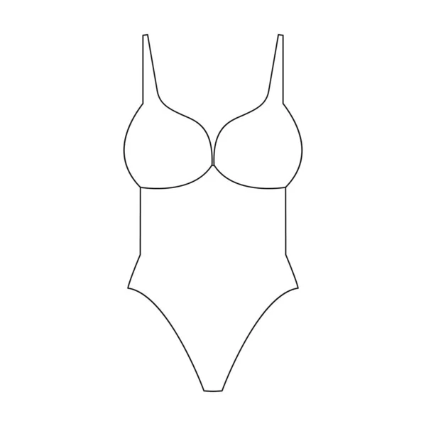 Ícone vetorial de roupa íntima icon.Outline vetor isolado em roupa interior de fundo branca. —  Vetores de Stock