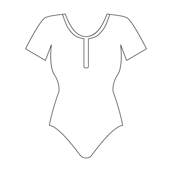 Ícone vetorial de roupa íntima icon.Outline vetor isolado em roupa interior de fundo branca. —  Vetores de Stock