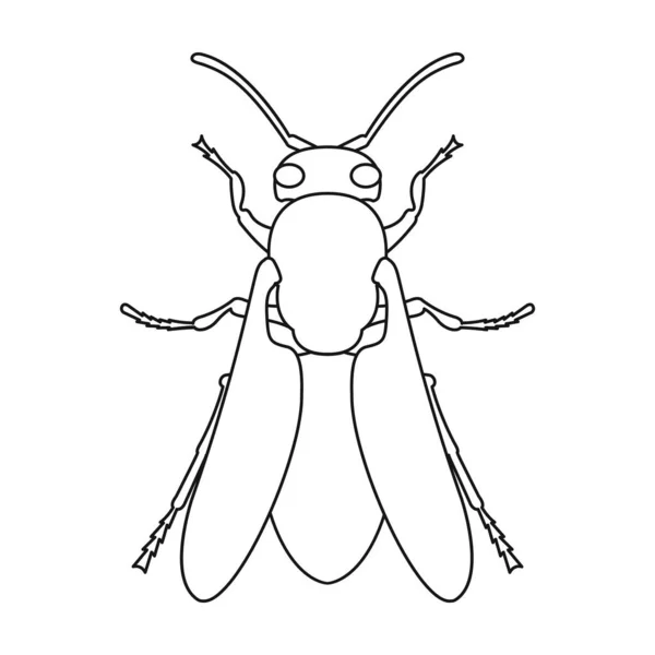 Parasieten wesp vector icon.Outline vector pictogram geïsoleerd op witte achtergrond wesp parasieten. — Stockvector