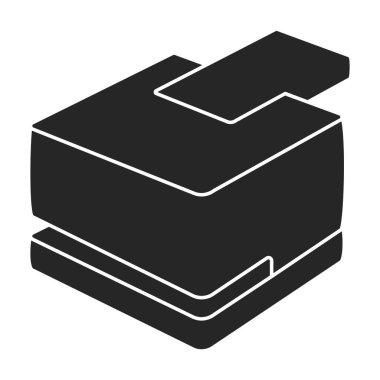 Zımba vektörü siyah simgesi. Beyaz arka planda vektör illüstrasyon yumruğu. İzole edilmiş siyah illüstrasyon simgesi zımbası.