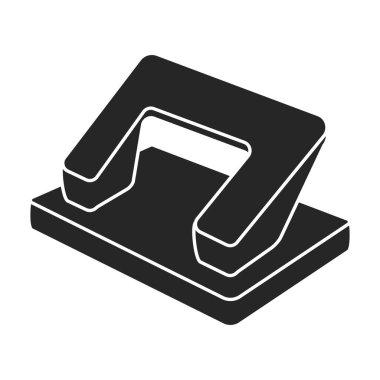 Zımba vektörü siyah simgesi. Beyaz arka planda vektör illüstrasyon yumruğu. İzole edilmiş siyah illüstrasyon simgesi zımbası.