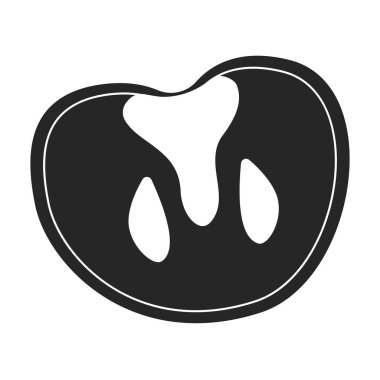 Hurma vektörü simgesi. Siyah vektör simgesi beyaz arkaplan hurmasında izole edildi.