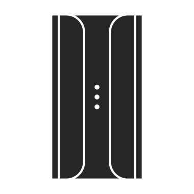 Güç bankası vektör simgesi. Siyah vektör simgesi beyaz arkaplan güç bankasında izole edildi.