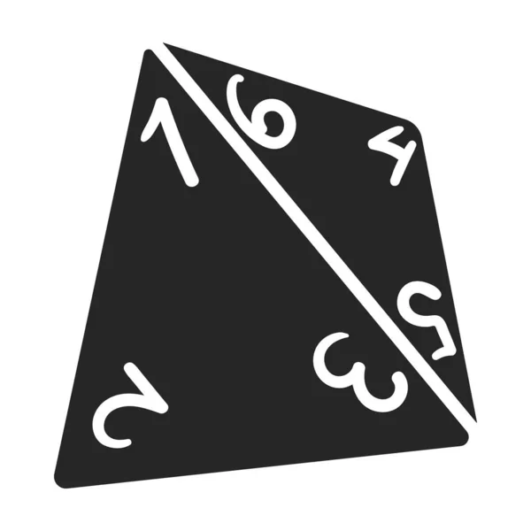 Icône vectorielle de dés de jeu.Icône vectorielle noire isolée sur fond blanc dés de jeu. — Image vectorielle