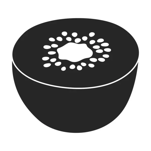 Kiwi Vektor icon.Black Vektor icon isoliert auf weißem Hintergrund kiwi. — Stockvektor