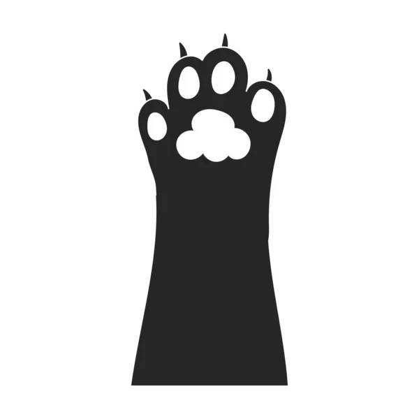 Kot łapa wektor ikona.Czarny wektor ikona izolowany na biały tło kot łapa. — Wektor stockowy
