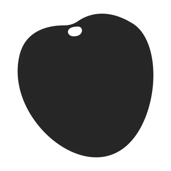 Lychee Vektor icon.Black Vektor icon isoliert auf weißem Hintergrund Litschi. — Stockvektor