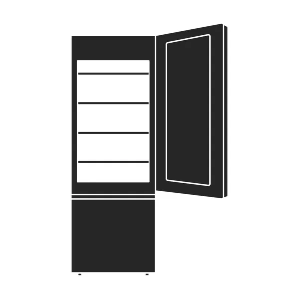 Freezer vector icon.Black vector icon 외벽 냉동기에 분리. — 스톡 벡터