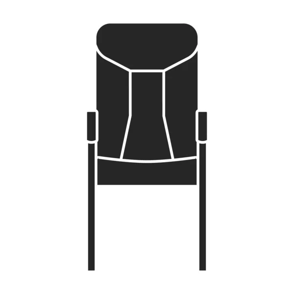 Kontorsstol vektor ikon.Svart vektor ikon isolerad på vit bakgrund kontor stol. — Stock vektor
