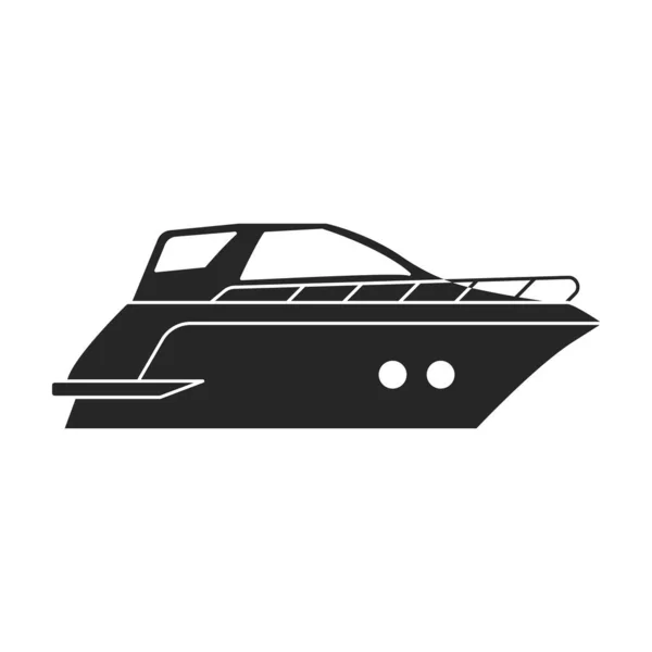 Sail yacht vector icon.Black vector icon isolated on white background sail yacht. — Stock Vector