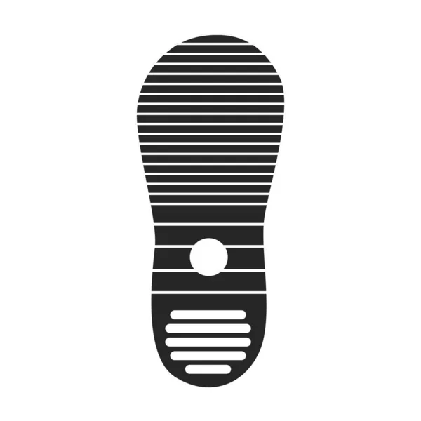 Voetafdruk vector icon.Black vector pictogram geïsoleerd op witte achtergrond voetafdruk. — Stockvector