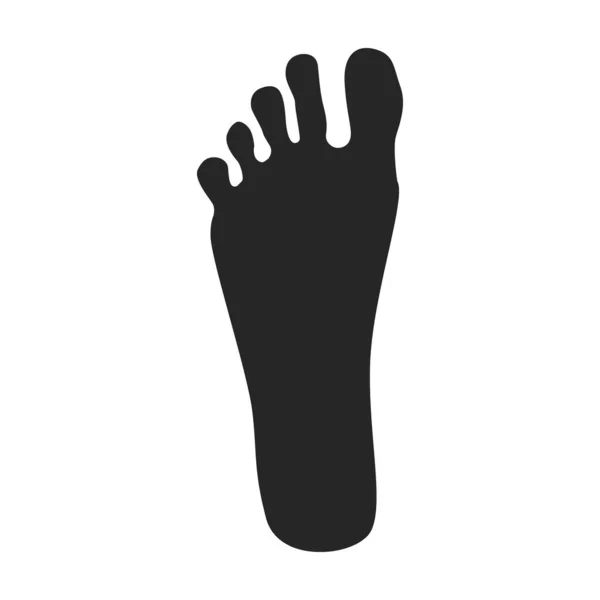 Footprint vector icon.Black vector icon isolated on white background footprint. — Stock Vector