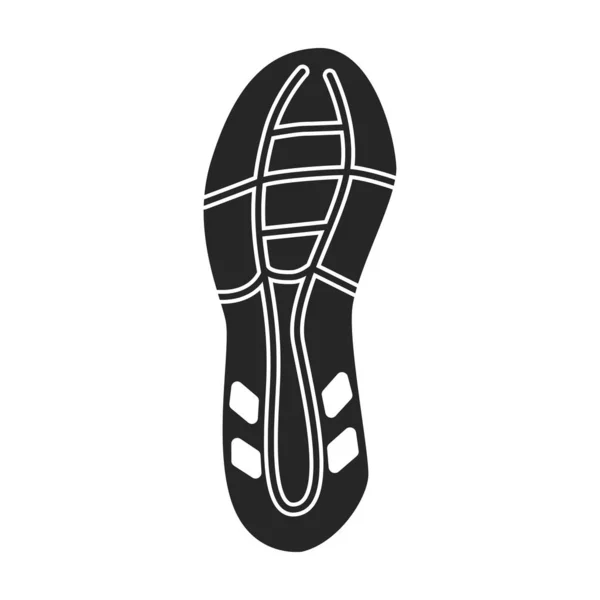 Footprint vector icon.Black vector icon isolated on white background footprint. — Stock Vector