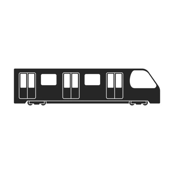 Metro trein zwarte vector icon.Black vector illustratie lading. Geïsoleerde illustratie van metro pictogram op witte achtergrond. — Stockvector