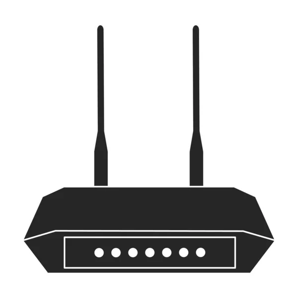Icono de vector Router icon.Black aislado en el router de fondo blanco. — Vector de stock
