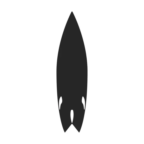 Icono de vector negro de tabla de surf Ilustración de vector negro Surf Ilustración aislada de icono de tabla de surf sobre fondo blanco. — Vector de stock