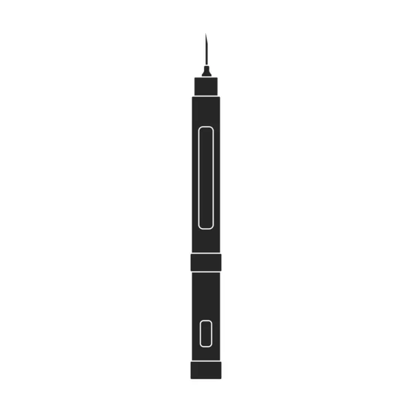 Zwarte vector pictogram geïsoleerd op witte achtergrond spuit. — Stockvector