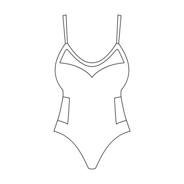 İç çamaşırı vektör simgesi. Beyaz arkaplan iç çamaşırında izole edilmiş dış hat vektör simgesi.