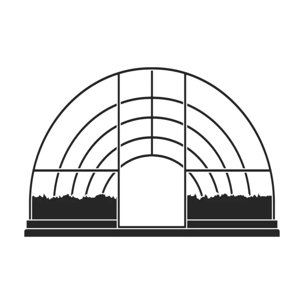 Icono de vector de invernadero. Icono de vector negro aislado sobre fondo blanco invernadero. — Vector de stock
