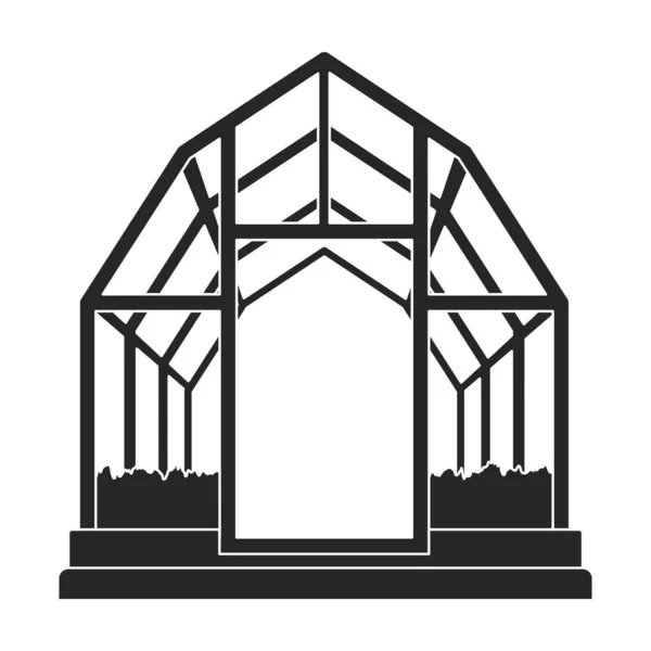 Icono de vector de invernadero. Icono de vector negro aislado sobre fondo blanco invernadero. — Vector de stock