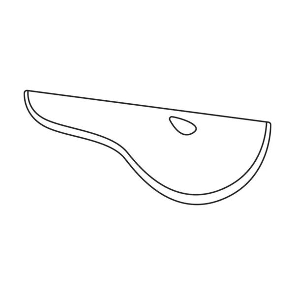 Icono de vector de pera. Icono de vector de contorno aislado en pera de fondo blanco. — Vector de stock