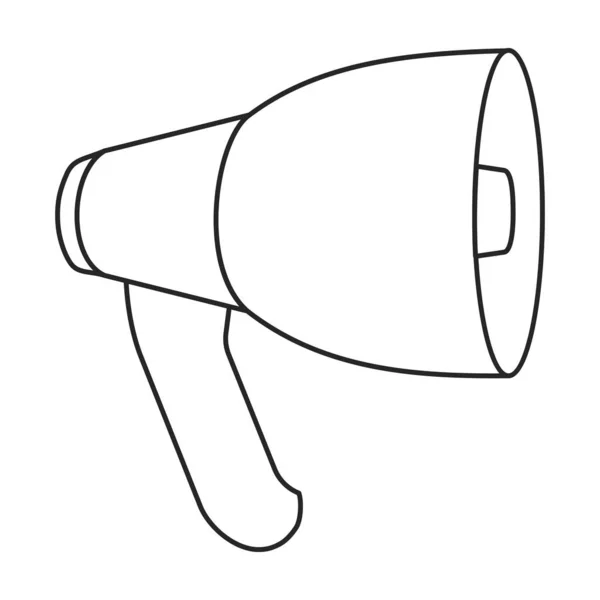 Ícone vetorial do alto-falante icon.Outline vetor isolado no alto-falante fundo branco. — Vetor de Stock