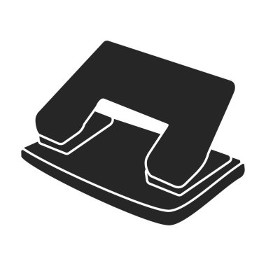 Zımba vektörü siyah simgesi. Beyaz arka planda vektör illüstrasyon yumruğu. İzole edilmiş siyah illüstrasyon simgesi zımbası.