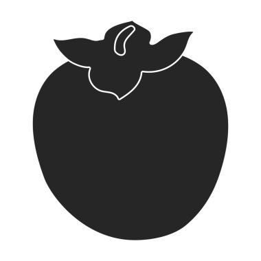 Hurma vektörü simgesi. Siyah vektör simgesi beyaz arkaplan hurmasında izole edildi.