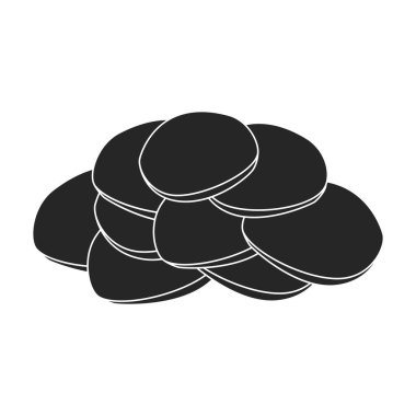 Ginger vektör simgesi. Siyah vektör simgesi beyaz arkaplanda izole edildi.