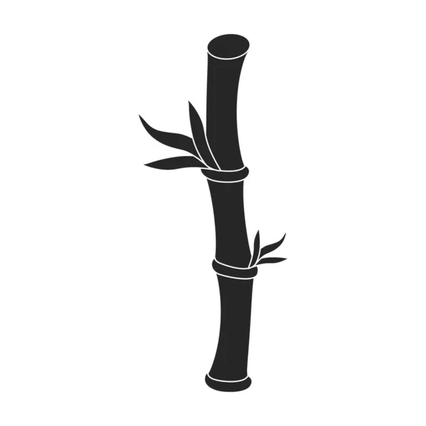 Icono de vector de bambú. Icono de vector negro aislado sobre fondo blanco de bambú. — Vector de stock