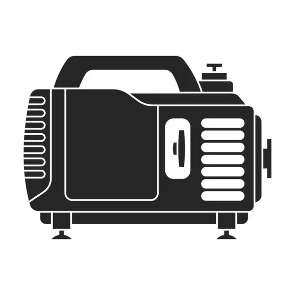 Generator Vektor icon.Black Vektor icon isoliert auf weißem Hintergrund Generator. — Stockvektor