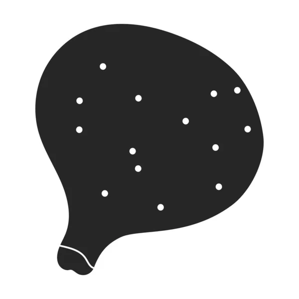Fig Vektor icon.Black Vektor icon isoliert auf weißem Hintergrund Feige. — Stockvektor