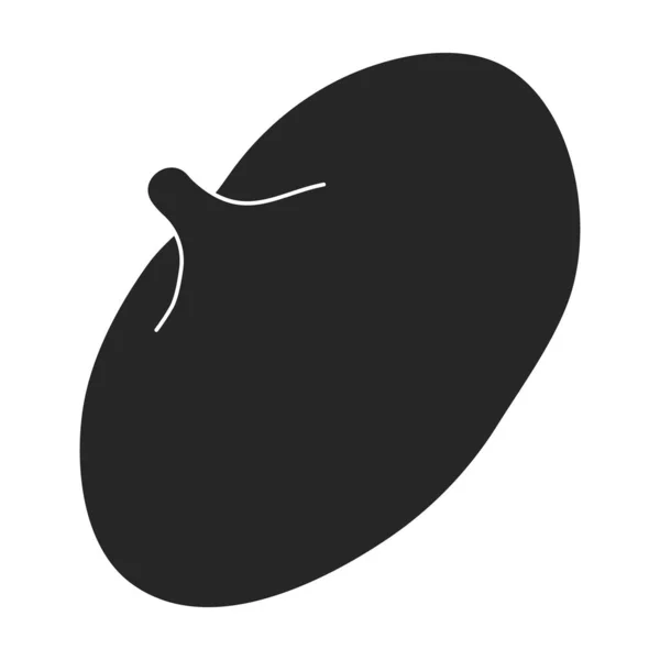 Fig Vektor icon.Black Vektor icon isoliert auf weißem Hintergrund Feige. — Stockvektor
