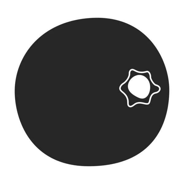 Icono de vector Kiwi. Icono de vector negro aislado sobre fondo blanco kiwi. — Vector de stock