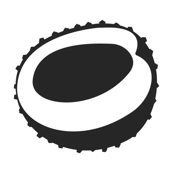 Lychee icono vectorial. Icono vectorial negro aislado sobre fondo blanco lichi. — Vector de stock