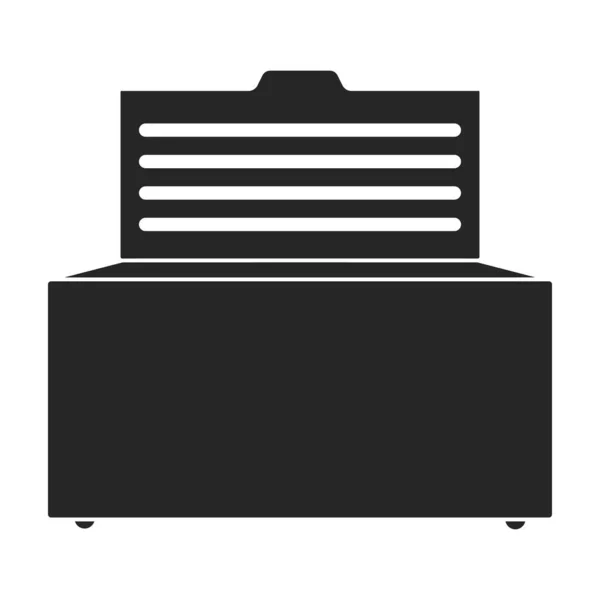 Gefrierschrank Vektor icon.Black Vektor icon isoliert auf weißem Hintergrund Gefrierschrank. — Stockvektor