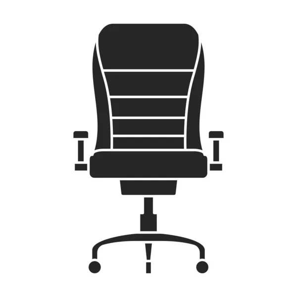 Office židle vektorová ikona.Černá vektorová ikona izolované na bílém pozadí kancelářské židle. — Stockový vektor