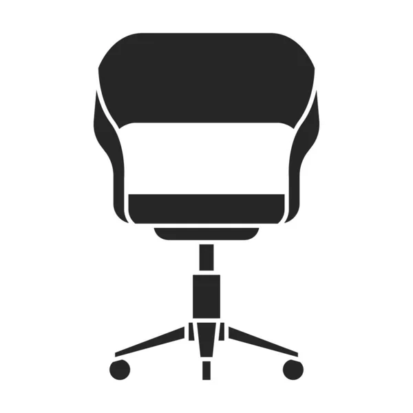 Bürostuhl Vektor icon.Black Vektor Symbol isoliert auf weißem Hintergrund Bürostuhl. — Stockvektor