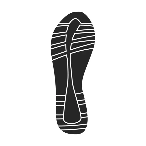 Lábnyom vektor ikon.Fekete vektor ikon elszigetelt fehér háttér lábnyom. — Stock Vector