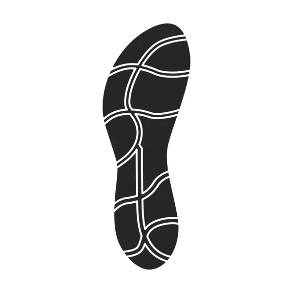 Lábnyom vektor ikon.Fekete vektor ikon elszigetelt fehér háttér lábnyom. — Stock Vector