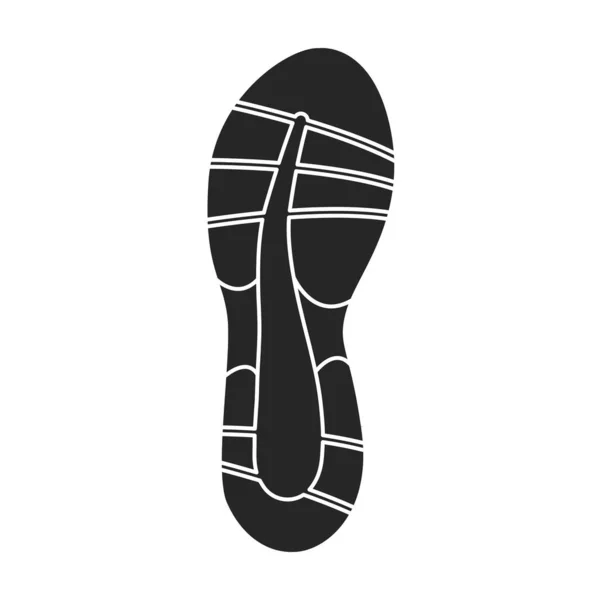 Footprint vector icon.Black vector icon isolated on white background footprint. — Stock Vector