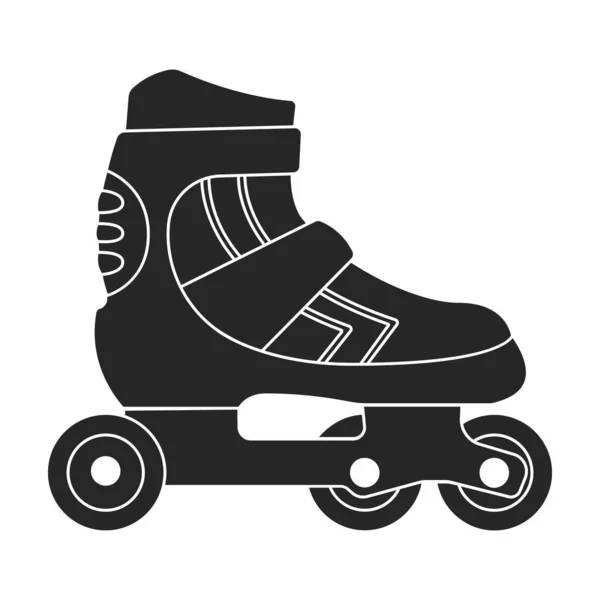 Icône vectorielle de patin à roulettes Icône vectorielle noire isolée sur fond blanc patin à roulettes. — Image vectorielle